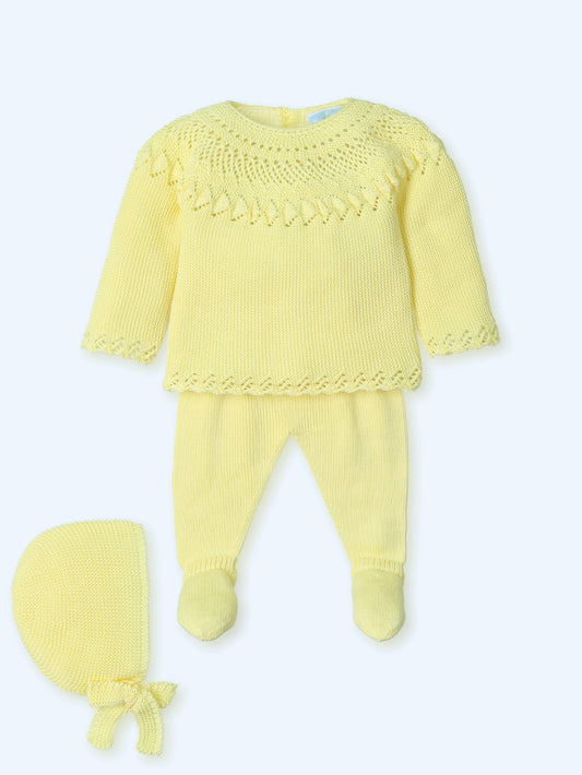 Conjunto Primera Puesta Hilo Amarillo 3 Piezas Mac Ilusión 0003G  Precio: 36,99 €