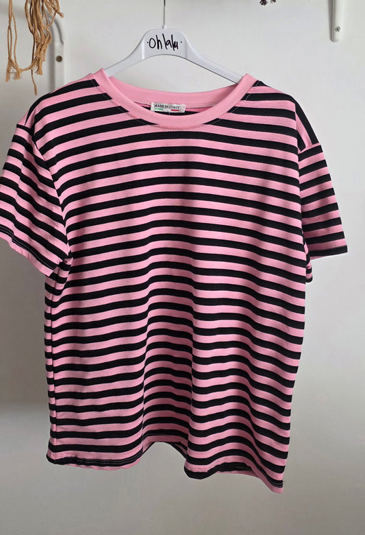 Camiseta Rayas Bicolor Mujer Modelo Tarifa - Talla Única