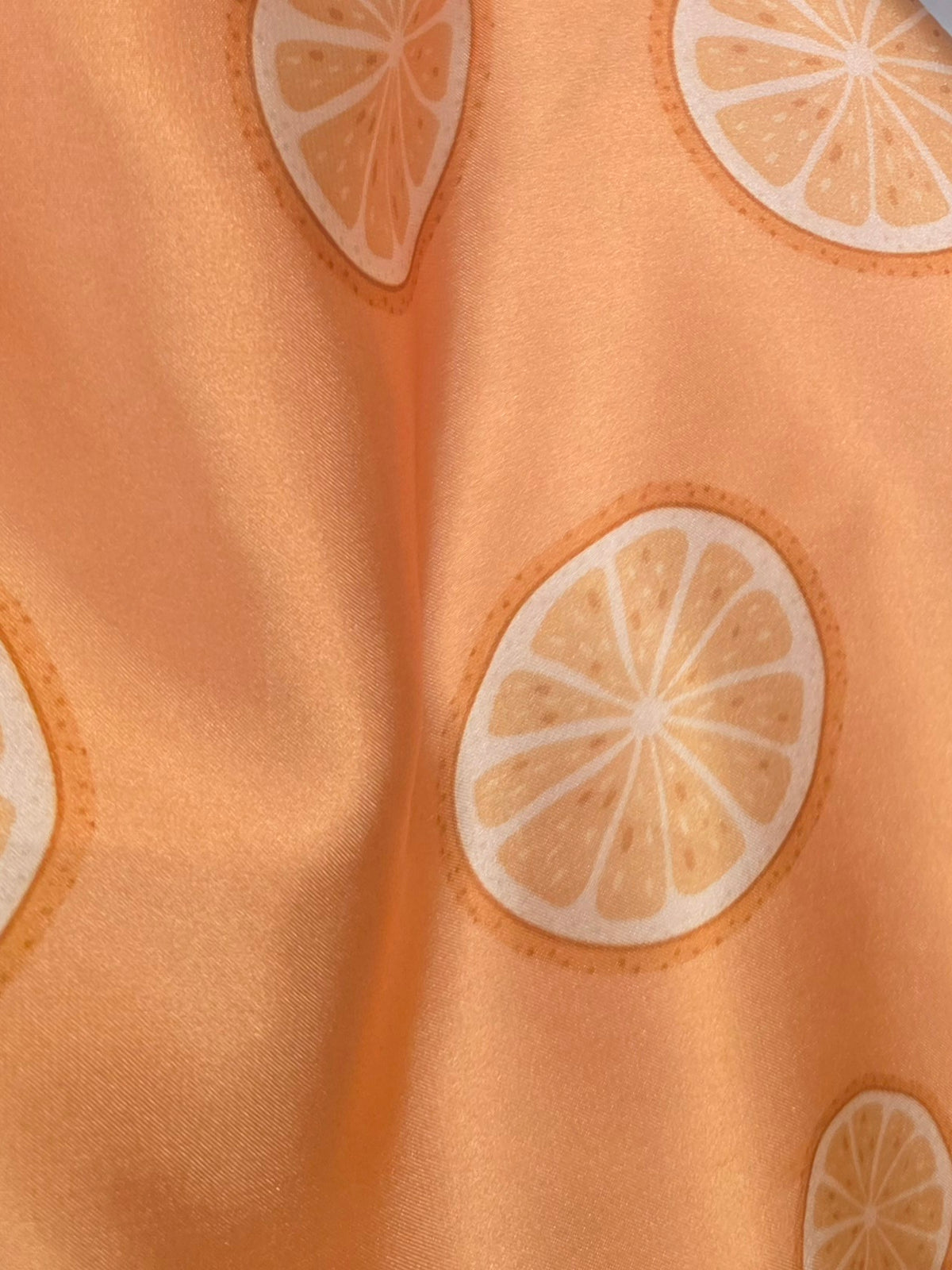 Pañuelo de Cuello con Estampado de Naranjas (70x70 cm)