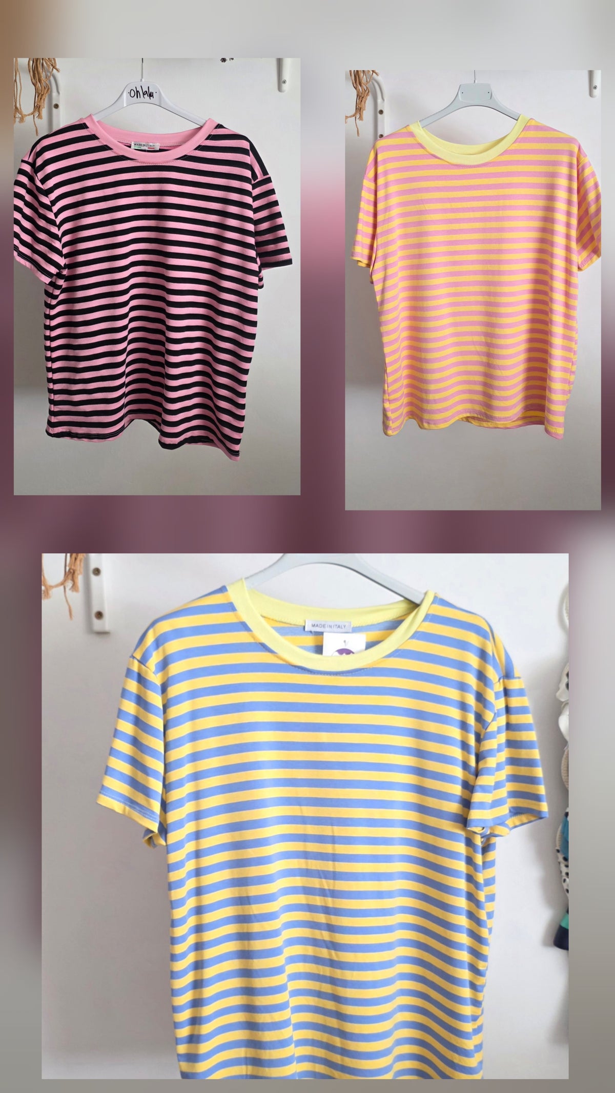 Camiseta Rayas Bicolor Mujer Modelo Tarifa - Talla Única